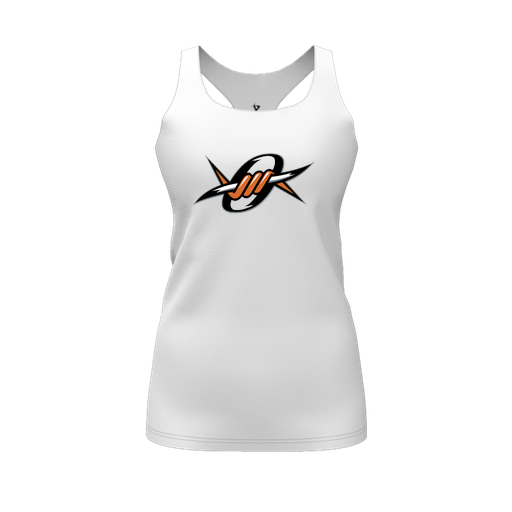 [FT0TRBWH-FYS-LOGO1] Decker Racerback Tank Top (Female Youth S, White, Logo 1)