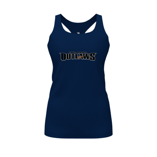 [FT0TRBNV-FYS-LOGO2] Decker Racerback Tank Top (Female Youth S, Navy, Logo 2)