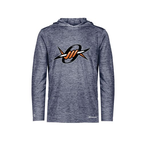 [FOLHCGNV-AS-LOGO1] Decker Men's Charge Hoodie (Adult S, Navy, Logo 1)