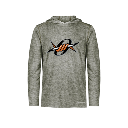 [FOLHCGGY-AS-LOGO1] Decker Men's Charge Hoodie (Adult S, Gray, Logo 1)