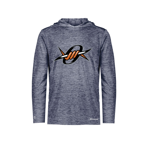 [FOLHCGNV-YS-LOGO1] Decker Youth Charge Hoodie (Youth S, Navy, Logo 1)