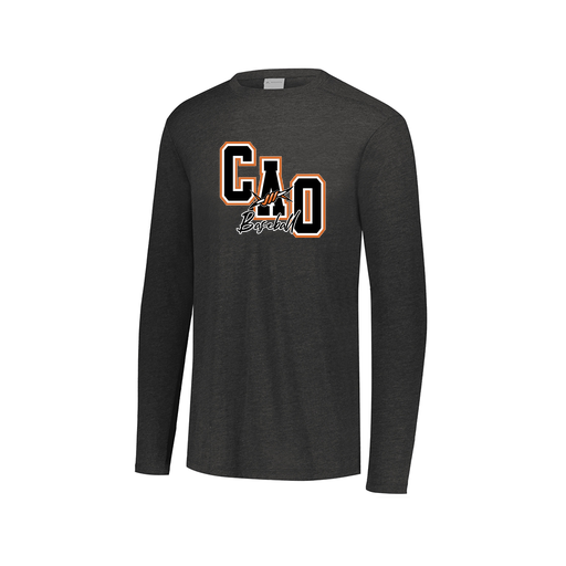 [FTLCUBBK-AXS-LOGO3] Decker Men's Tri-Blend T-Shirt - Long Sleeve (Adult XS, Black, Logo 3)