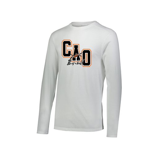 [FTLCUBWH-AXS-LOGO3] Decker Men's Tri-Blend T-Shirt - Long Sleeve (Adult XS, White, Logo 3)