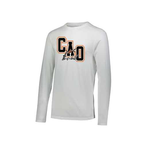 [FTLCUBWH-YS-LOGO3] Decker Youth Tri-Blend T-Shirt - Long Sleeve (Youth S, White, Logo 3)